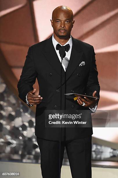 Actor Damon Wayans speaks onstage during the 68th Annual Primetime Emmy Awards at Microsoft Theater on September 18, 2016 in Los Angeles, California.