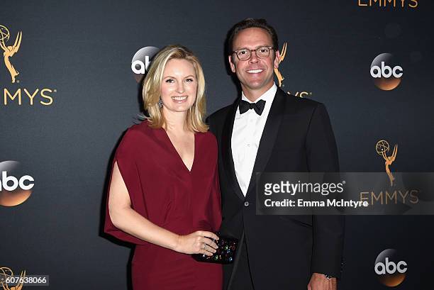 21st Century Fox, James Murdoch and Kathryn Hufschmid attend the 68th Annual Primetime Emmy Awards at Microsoft Theater on September 18, 2016 in Los...