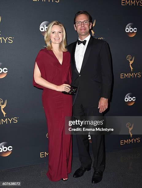 21st Century Fox, James Murdoch and Kathryn Hufschmid attend the 68th Annual Primetime Emmy Awards at Microsoft Theater on September 18, 2016 in Los...