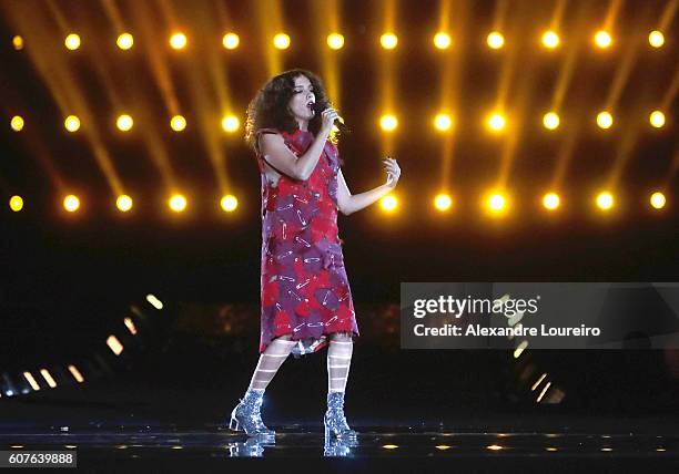 Singer Ceu performs during the Closing Ceremony of the Rio 2016 Paralympic Games at Maracana Stadium on September 18, 2016 in Rio de Janeiro, Brazil.