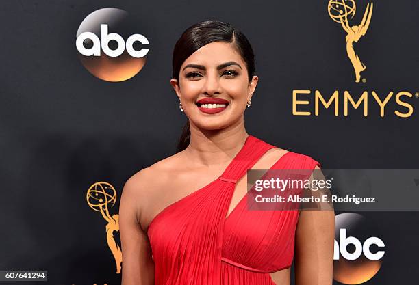 Actress Priyanka Chopra attends the 68th Annual Primetime Emmy Awards at Microsoft Theater on September 18, 2016 in Los Angeles, California.