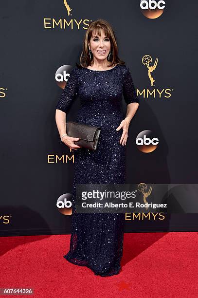 Actress Kate Linder attends the 68th Annual Primetime Emmy Awards at Microsoft Theater on September 18, 2016 in Los Angeles, California.