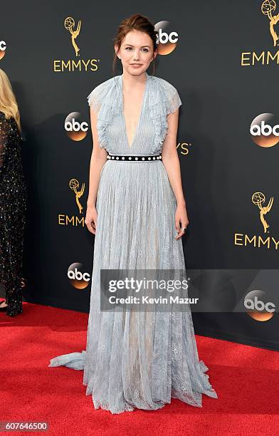 Actress Hannah Murray attends the 68th Annual Primetime Emmy Awards at Microsoft Theater on September 18, 2016 in Los Angeles, California.