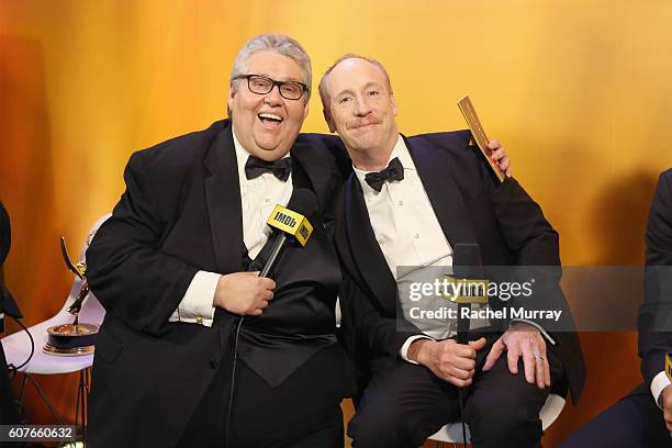 Winner David Mandel and actor Matt Walsh attend IMDb Live After The Emmys, presented by TCL on September 18, 2016 in Los Angeles, California.