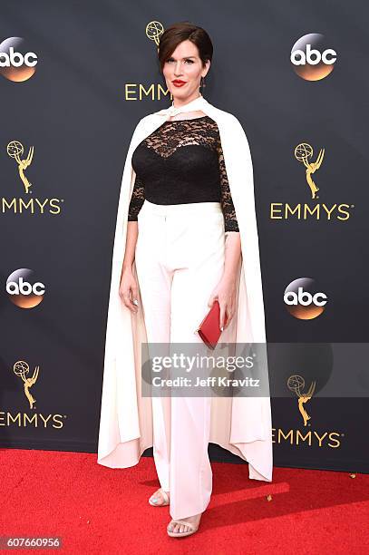 Musician Our Lady J attends the 68th Annual Primetime Emmy Awards at Microsoft Theater on September 18, 2016 in Los Angeles, California.