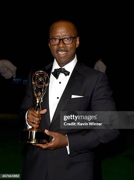Actor Courtney B. Vance, winner of Outstanding Lead Actor in a Limited Series or Movie for 'The People v. O.J. Simpson: American Crime Story,'...
