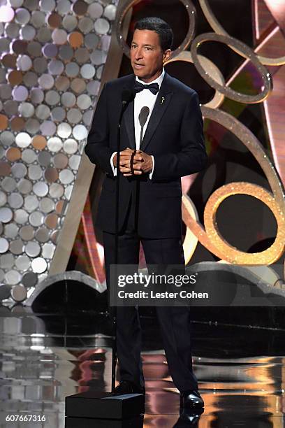 Television Academy Chairman & CEO Bruce Rosenblum speaks onstage during the 68th Annual Primetime Emmy Awards at Microsoft Theater on September 18,...