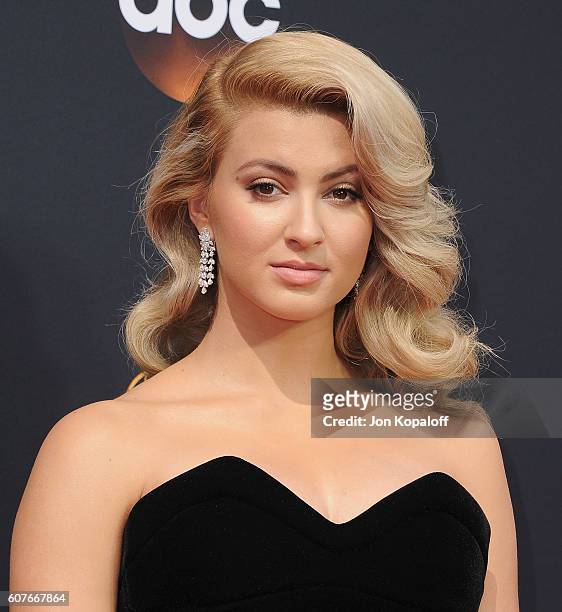 Singer Tori Kelly arrives at the 68th Annual Primetime Emmy Awards at Microsoft Theater on September 18, 2016 in Los Angeles, California.