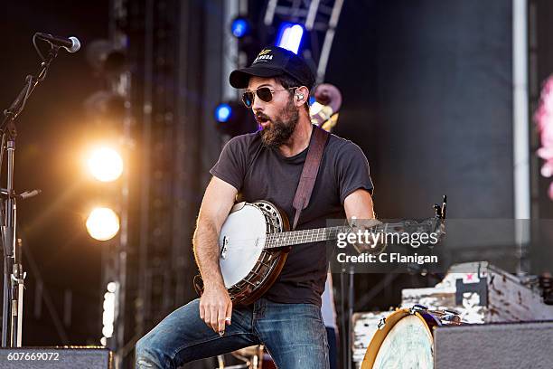 Scott Avett of The Avett Brothers performs on the Sunset Cliffs Stage during the 2016 KAABOO Del Mar at the Del Mar Fairgrounds on September 18, 2016...