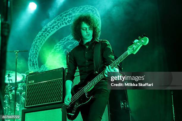 Bassist Benjamin Blakeway of Catfish and the Bottlemen performs at The Fillmore on September 18, 2016 in San Francisco, California.