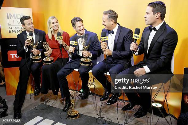 Outstanding Reality-Competition Program Winner for The Voice Carson Daly , producer Mark Burnett , host Dave Karger and producing team attend IMDb...