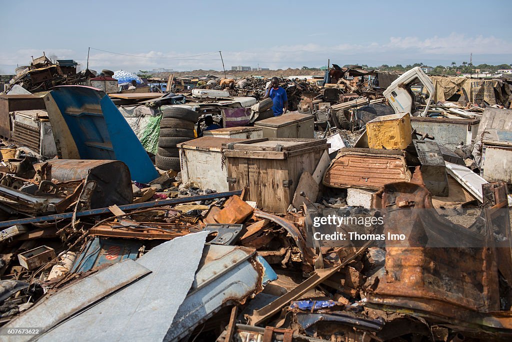 Biggest electronic scrap yard of Africa in Agbogbloshie...