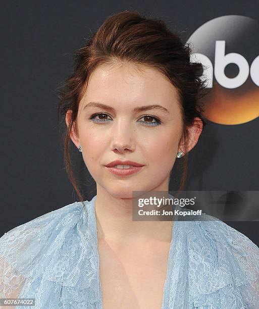 Actress Hannah Murray arrives at the 68th Annual Primetime Emmy Awards at Microsoft Theater on September 18, 2016 in Los Angeles, California.