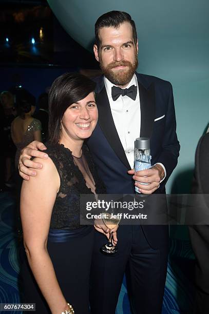 Actor Timothy Simons and Annie Simons attend HBO's Official 2016 Emmy After Party at The Plaza at the Pacific Design Center on September 18, 2016 in...