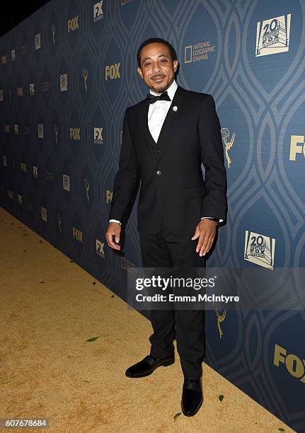 Dale Godboldo attends the FOX Broadcasting Company, FX, National Geographic And Twentieth Century Fox Television's 68th Primetime Emmy Awards after...