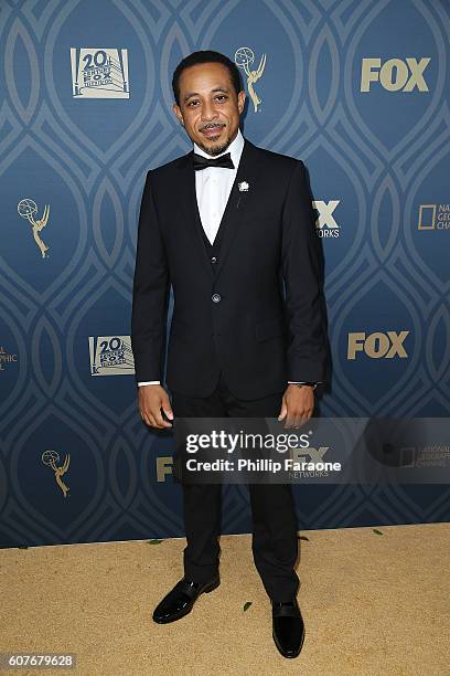 Actor Dale Godboldo attends the FOX Broadcasting Company, FX, National Geographic and Twentieth Century Fox Television's 68th Primetime Emmy Awards...