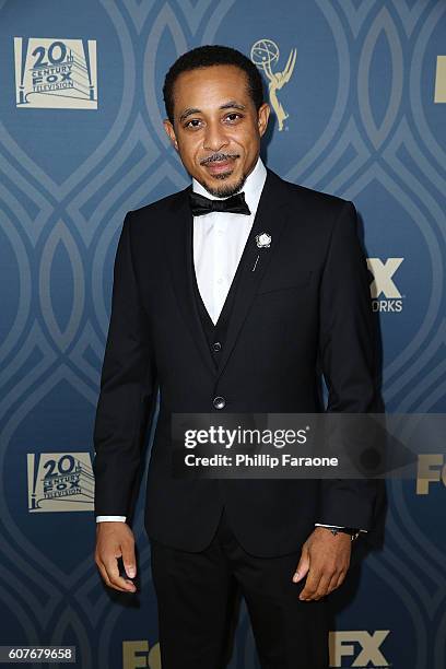 Actor Dale Godboldo attends the FOX Broadcasting Company, FX, National Geographic and Twentieth Century Fox Television's 68th Primetime Emmy Awards...