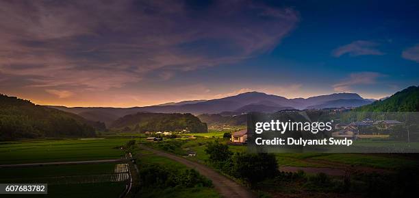 rural landscape at saga , japan - kyushu stockfoto's en -beelden