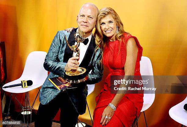 Winners Ryan Murphy and Connie Britton attend IMDb Live After The Emmys, presented by TCL on September 18, 2016 in Los Angeles, California.