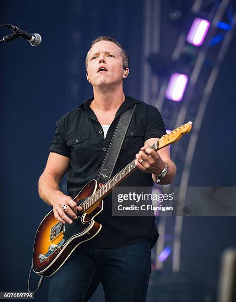 Musician Jason Isbell performs on the Sunset Cliffs Stage during the 2016 KAABOO Del Mar at the Del Mar Fairgrounds on September 18, 2016 in Del Mar,...