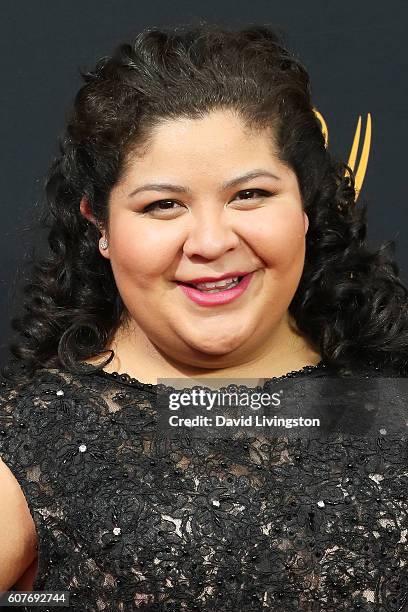 Actress Raini Rodriguez arrives at the 68th Annual Primetime Emmy Awards at the Microsoft Theater on September 18, 2016 in Los Angeles, California.