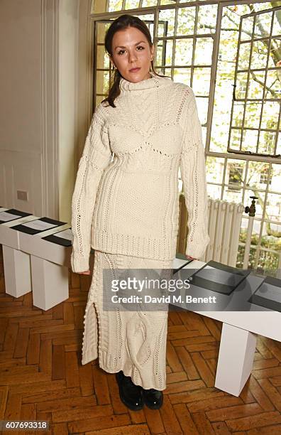 Morgane Polanski attends the Pringle Of Scotland Womenswear Spring/Summer 2017 LFW Show at One Marylebone on September 19, 2016 in London, England.