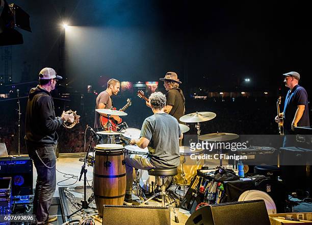 Musician Jack Johnson and guests perform on the Sunset Cliffs Stage during the 2016 KAABOO Del Mar at the Del Mar Fairgrounds on September 18, 2016...