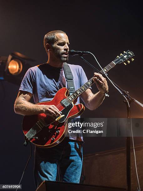 Musician Jack Johnson performs on the Sunset Cliffs Stage during the 2016 KAABOO Del Mar at the Del Mar Fairgrounds on September 18, 2016 in Del Mar,...