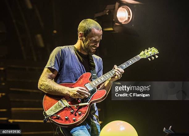 Musician Jack Johnson performs on the Sunset Cliffs Stage during the 2016 KAABOO Del Mar at the Del Mar Fairgrounds on September 18, 2016 in Del Mar,...