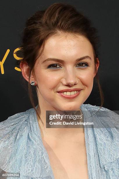 Actress Hannah Murray arrives at the 68th Annual Primetime Emmy Awards at the Microsoft Theater on September 18, 2016 in Los Angeles, California.