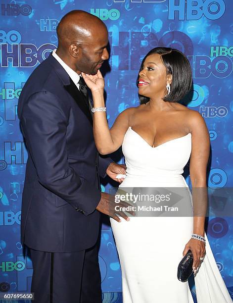 Niecy Nash and Jay Tucker arrive at HBO's Post Emmy Awards reception held at The Plaza at the Pacific Design Center on September 18, 2016 in Los...