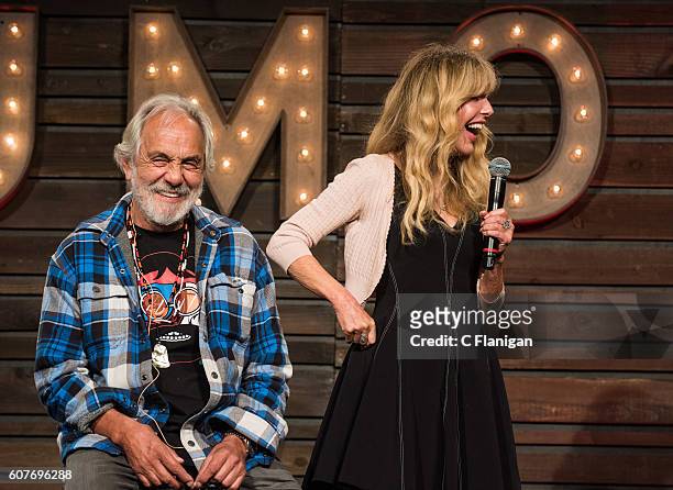 Comedians Tommy Chong and Shelby Chong and Chong perform on the Humor Me Stage during the 2016 KAABOO Del Mar at the Del Mar Fairgrounds on September...