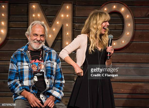 Comedians Tommy Chong and Shelby Chong and Chong perform on the Humor Me Stage during the 2016 KAABOO Del Mar at the Del Mar Fairgrounds on September...