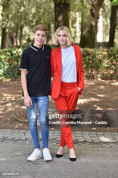 Andrea Pittorino and Caterina Shulha attends a photocall for 'La Vita Possibile' on September 19, 2016 in Rome, Italy.