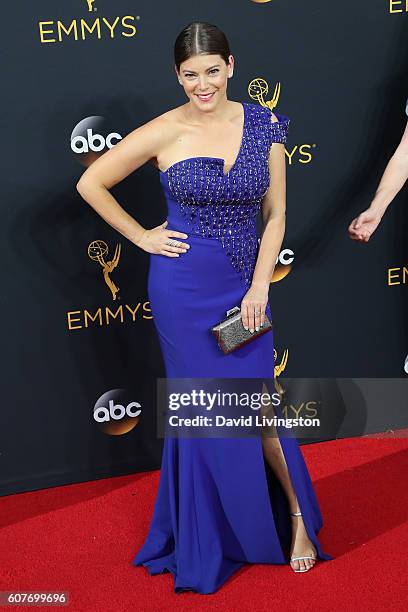 Personality Gail Simmons arrives at the 68th Annual Primetime Emmy Awards at the Microsoft Theater on September 18, 2016 in Los Angeles, California.