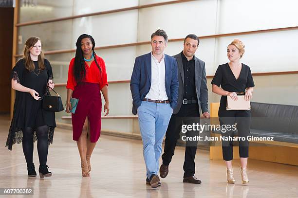 Fodhla Cronin, Naomi Ackie, William Oldroyd, Cosmo Jarvis and Florence Pugh attend 'Lady Macbeth' photocall during 64th San Sebastian Film Festival...