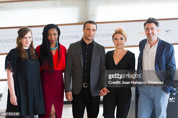 Fodhla Cronin, Naomi Ackie, William Oldroyd, Cosmo Jarvis and Florence Pugh attend 'Lady Macbeth' photocall during 64th San Sebastian Film Festival...