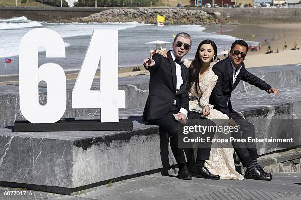 Fen Xiaogang, Fan Bingbing and Wang Zhonglei attend 'I Am Not Madame Bovary' photocall during 64th San Sebastian Film Festival on September 18, 2016...