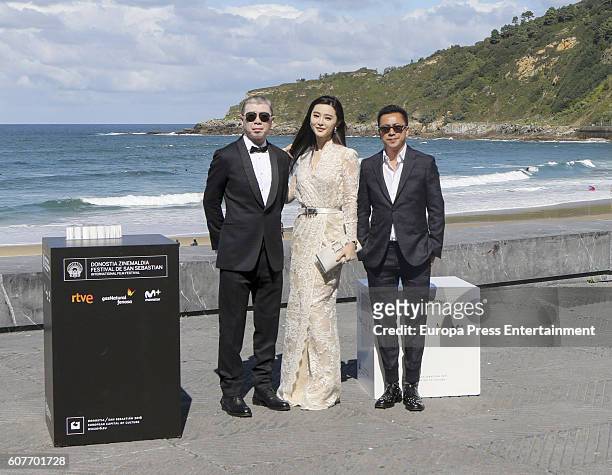 Fen Xiaogang, Fan Bingbing and Wang Zhonglei attend 'I Am Not Madame Bovary' photocall during 64th San Sebastian Film Festival on September 18, 2016...