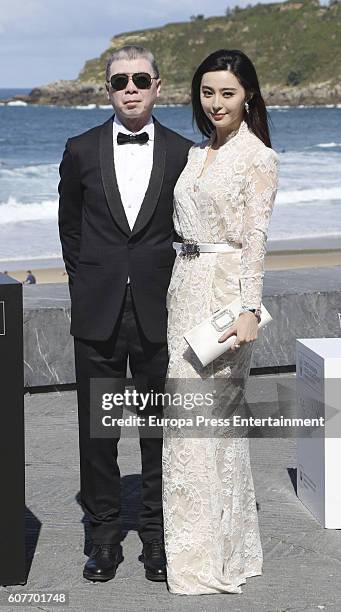 Fen Xiaogang and Fan Bingbing attend 'I Am Not Madame Bovary' photocall during 64th San Sebastian Film Festival on September 18, 2016 in San...