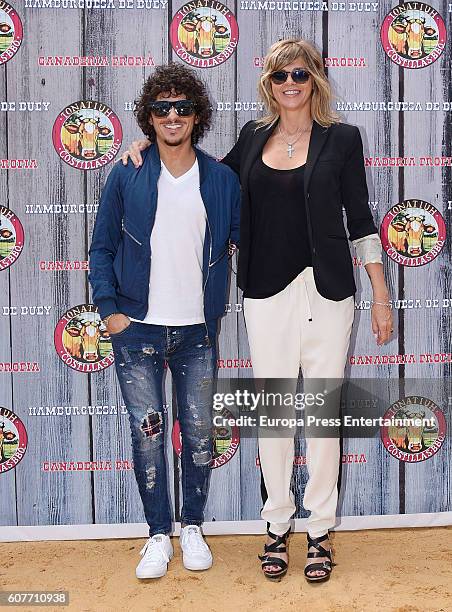 Arantxa de Benito and Agustin Etienne attend Terelu Campos' Birthday Party at Tonatiuh restaurant on September 18, 2016 in Madrid, Spain.