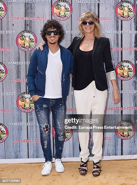 Arantxa de Benito and Agustin Etienne attend Terelu Campos' Birthday Party at Tonatiuh restaurant on September 18, 2016 in Madrid, Spain.