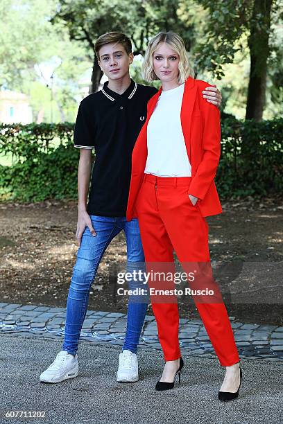 Andrea Pittorino and Caterina Shulha attend a photocall for 'La Vita Possibile' at La Casa Del Cinema on September 19, 2016 in Rome, Italy.