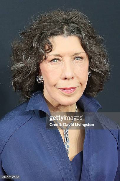 Actress Lily Tomlin arrives at the 68th Annual Primetime Emmy Awards at the Microsoft Theater on September 18, 2016 in Los Angeles, California.