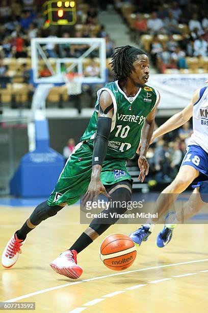 Mykal Riley of Nanterre during the match for the 3rd and 4th place between Nanterre and Khimki Moscow at Tournament ProStars at Salle Arena Loire on...