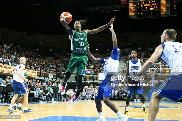 Mykal Riley of Nanterre during the match for the 3rd and 4th place between Nanterre and Khimki Moscow at Tournament ProStars at Salle Arena Loire on...