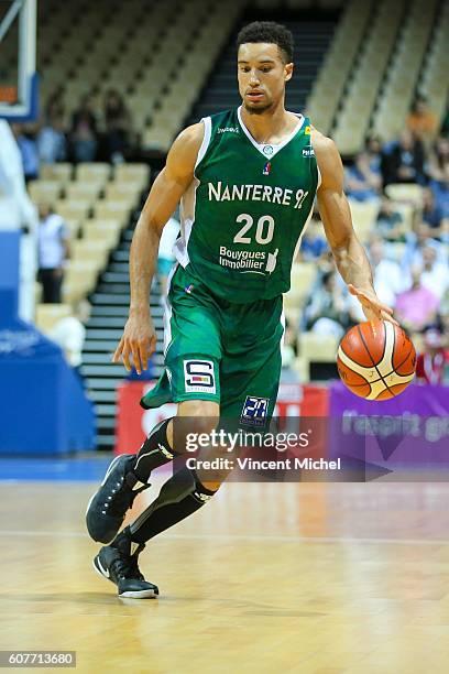 Jean Morency of Nanterre during the match for the 3rd and 4th place between Nanterre and Khimki Moscow at Tournament ProStars at Salle Arena Loire on...