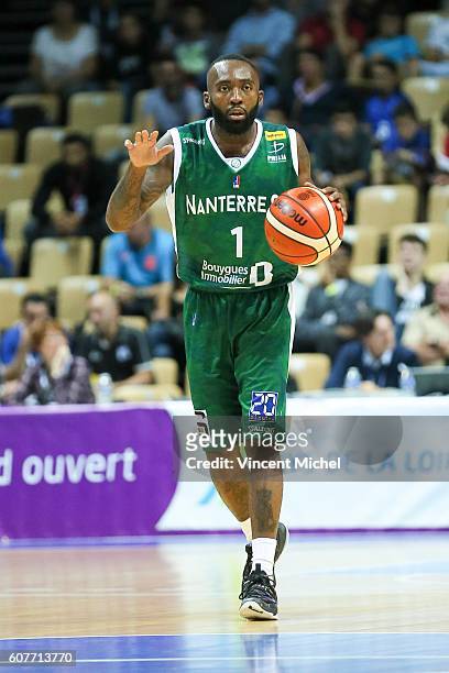 Chris Warren of Nanterre during the match for the 3rd and 4th place between Nanterre and Khimki Moscow at Tournament ProStars at Salle Arena Loire on...