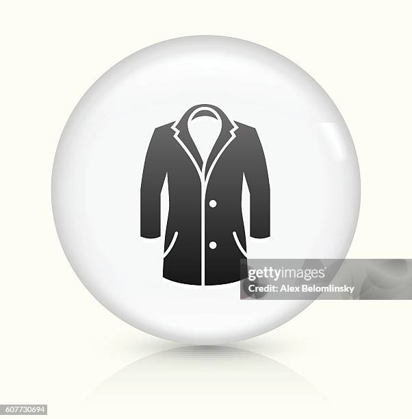 jacket icon on white round vector button - suit jacket stock illustrations