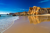 Praia Do Tonel, small isolated beach in Alentejo, Sagres, Portugal